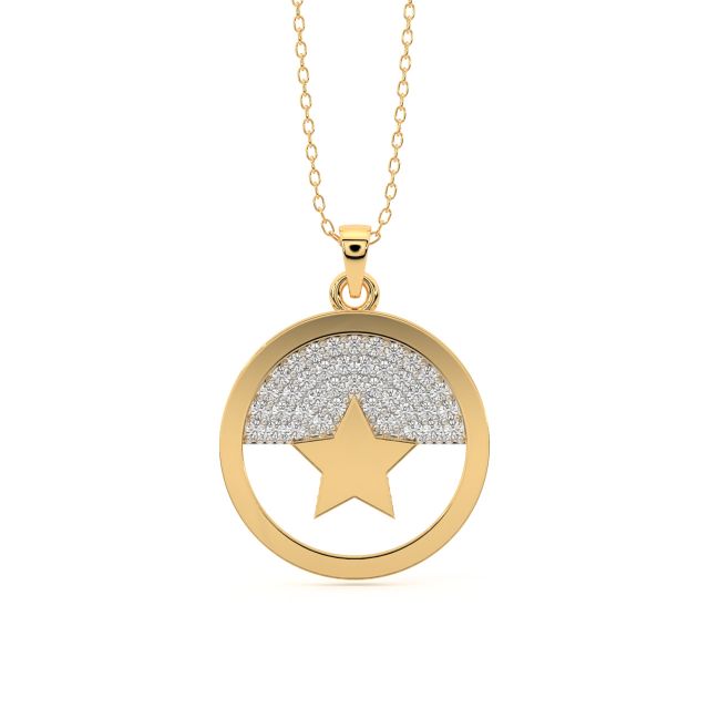 Dazzling Star Diamond Pendant